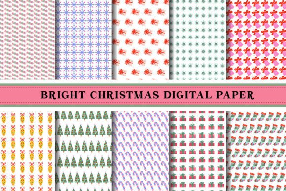 Bright Christmas Digital Paper Pattern