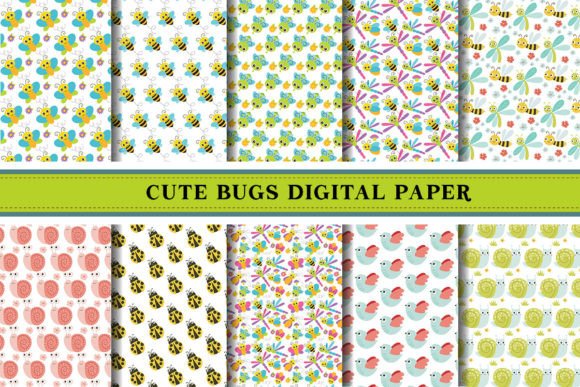 Cute Bugs Spring Digital Paper Pattern: A Versatile Tool for Modern Creativity