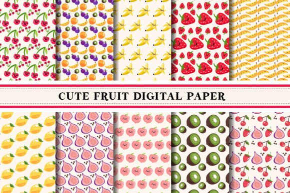 Cute Fruit Digital Paper Pattern: A Versatile Design Resource for Creative Projects