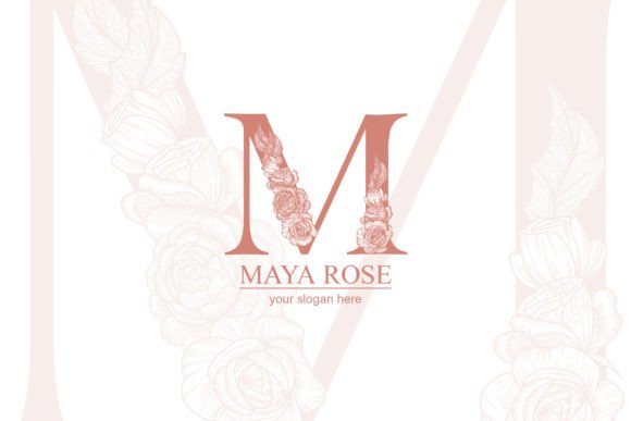Floral M Logo Monogram Design for Modern Branding