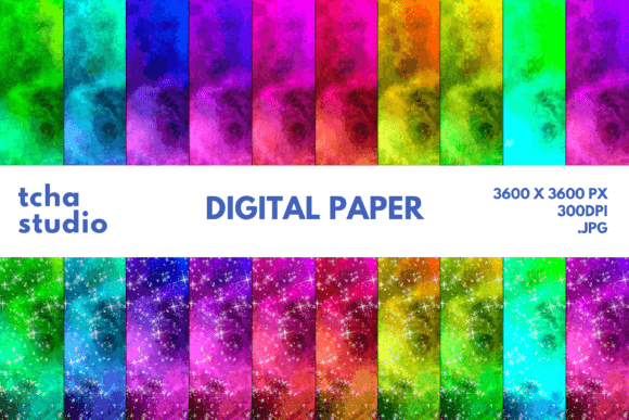 Galaxy Space Nebula Digital Papers 10: A Versatile Design Resource for Creators and Businesses