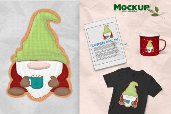 Gnome Christmas Cookie Wintertime: A Festive Illustration Pack for Creative Projects