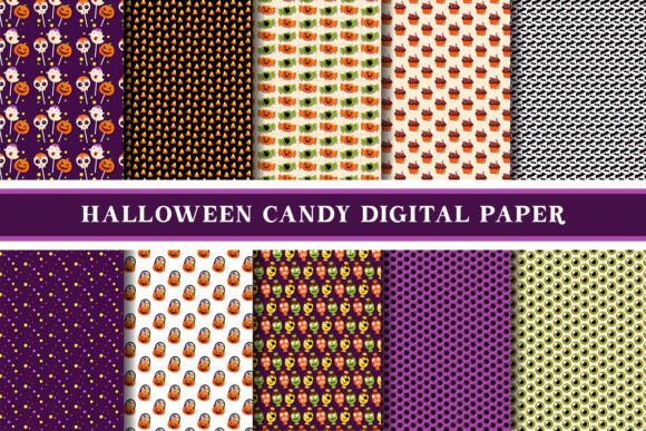 Halloween Candy Digital Paper Pattern: A Versatile Asset for Creative Projects