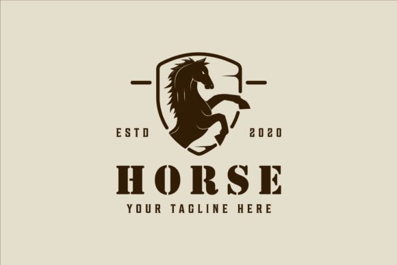 Horse Jumping on Shield Emblem Logo: A Versatile Graphic Asset for Branding and Design