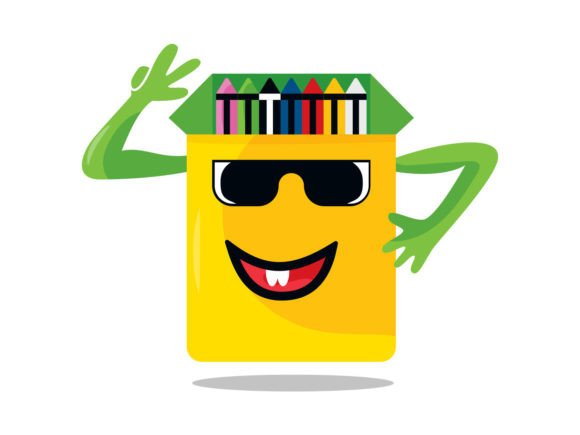 Pencil Box a Cartoon Crayon Box