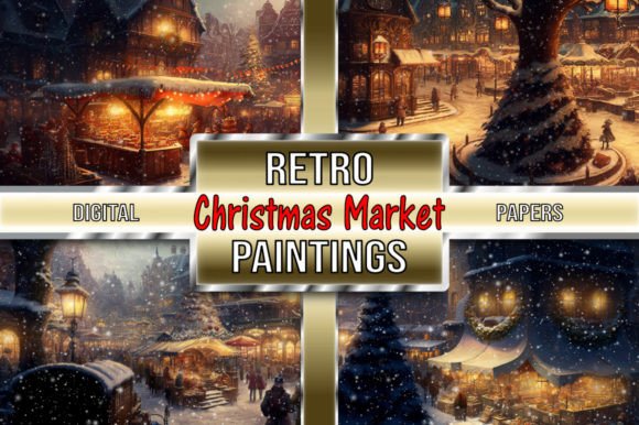 Retro Christmas Market Paintings: A Strategic Tool for Creative and Commercial Projects