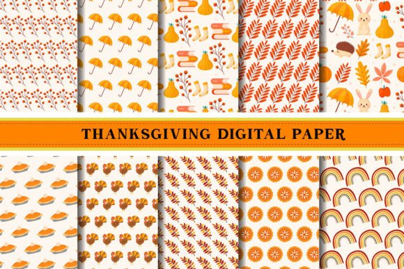 Thanksgiving Digital Paper Pattern