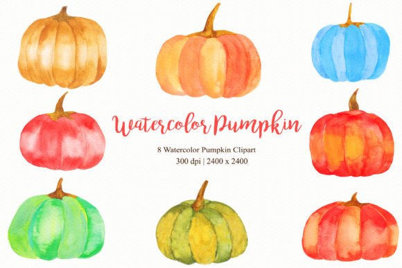 Watercolor Pumpkin Clipart: A Versatile Asset for Creative Projects